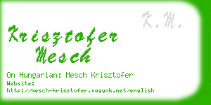 krisztofer mesch business card
